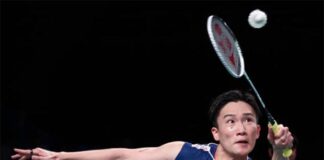 Kento Momota continues a triumphant comeback and secures the top 32 spot at Japan Masters. (photo: Shi Tang/Getty Images)