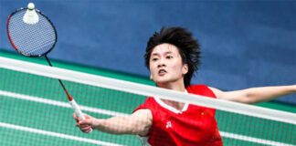 Chen Yufei beats An Se Young in the 2023 Japan Masters semi-finals. (photo: AFP)