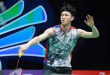 Lee Zii Jia loses to Kenta Nishimoto in the 2023 China Masters quarters. (photo: STR)