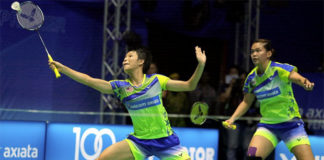 Chow Mei Kuan (left)/Lee Meng Yean are Malaysia's sole survivors at Korea Masters. (photo: AP)