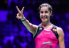 Carolina Marin claims the 2019 Syed Modi Super 300 title. (photo: Shi Tang/Getty Images)