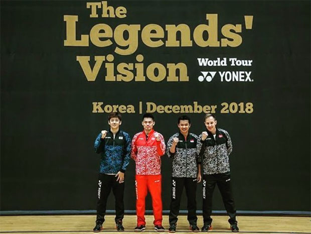 The Legends' Vision in Korea - Lee Yong-Dae, Lin Dan, Taufik Hidayat, Peter Gade. (photo: Yonex)