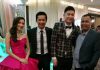Tan Boon Heong and Sherlyn Tan Yean Ling pose with Taufik Hidayat at the wedding reception. (photo: Rozi Rz)