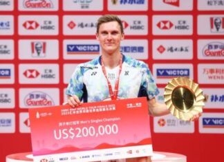 Congratulations to Viktor Axelsen for winning his fifth BWF Year-end finals. (photo: Shi Tang/Getty Images)