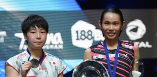 Tai Tzu Ying (R) faces Akane Yamaguchi in the 2021 BWF World Championships final. (photo: AFP)