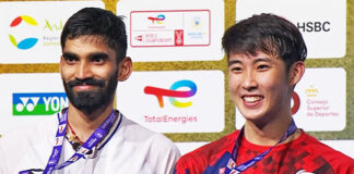 Loh Kean Yew (R) stuns the badminton world by winning the 2021 BWF World Championships.