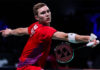 Viktor Axelsen scores the Trump match for Ahmedabad Smash Masters. (photo: AFP)