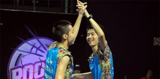 Lim Chi Wing (right) could be promoted to Malaysia's senior squad if he manage to defeat Daren Liew in the men's singles semi-final