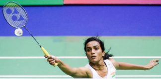 PV Sindhu wins a thrilling three-game match against Zhang Beiwen in the 2017-18 PBL. (photo: AP)