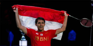 Jonatan Christie thanks Indonesia's President Joko Widodo & The Minister of Youth and Sports for The Rp. 10 Billion Bonus. (photo: Shi Tang/Getty Images)