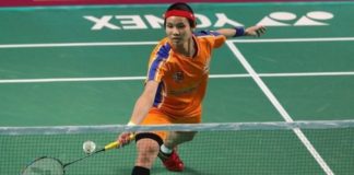 World No 1 Tai Tzu Ying beats Rasika Raje of Hyderabad Hunters to put Ahmedabad Smash Masters 2-1 ahead on Friday. (photo: AP)