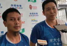 Hendra Setiawan/Mohammad Ahsan lose to Liang Wei Keng/Wang Chang at 2023 China Badminton Super League (CBSL). (photo: Weibo)