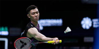 Lee Zii Jia was able to redeem himself in the 2023 BAMTC quarter-finals by getting a win over Lei Lanxi after losing in the last Group B match against HS Prannoy of India. (photo: Shi Tang/Getty Images)