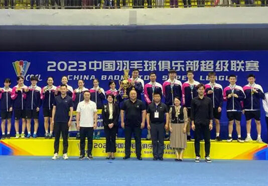 Xiamen wins the 2023 China Badminton Super League (CBSL) Champions after beating Ruichang 3-0. (photo: CBSL)