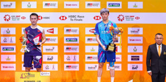 Lin Chun Yi (R) wins the 2023 Thailand Masters title. (photo: Badminton Thailand)