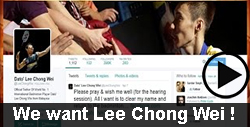 We Want Lee Chong Wei badminton video